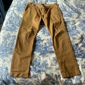 J. Crew factory men’s driggs khaki tan chino pants W32 L32 100% cotton EUC